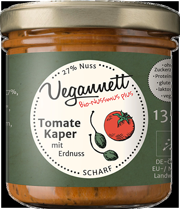 Der Aufstrich Tomate Kaper von Vegannett besonders raffiniert.