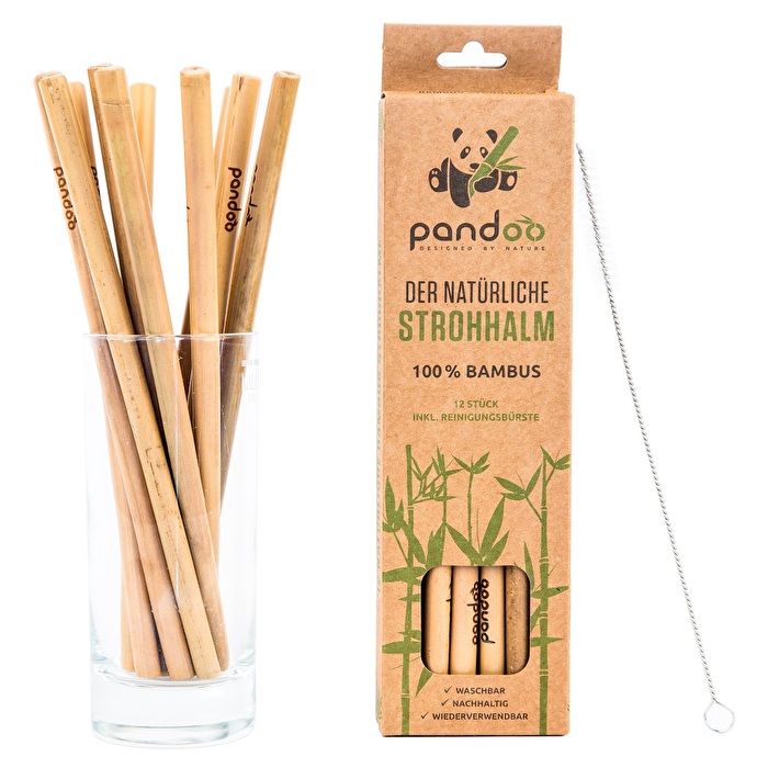 Die wiederverwendbaren Bambus-Strohhalme von pandoo sind eine super Alternative zu herkömmlichen Produkten.