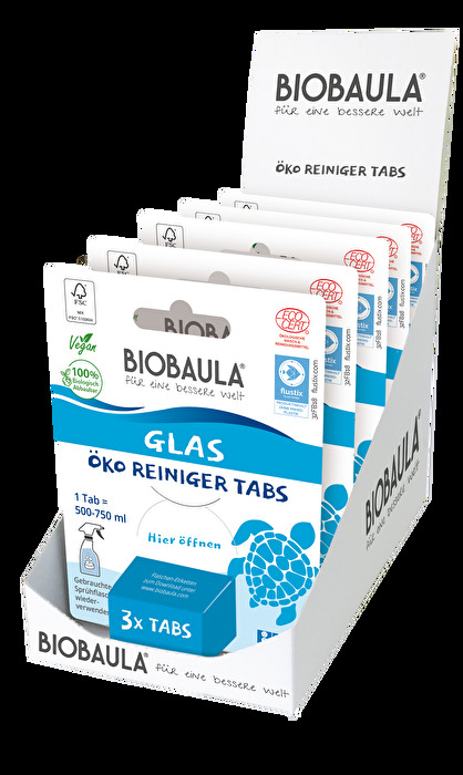 Mit dem Glas Reiniger von BioBaula reinigst du selbst stark verschmutze Fenster und Glasoberflächen mühelos und tust gleichzeitig noch etwas Gutes für die Umwelt.