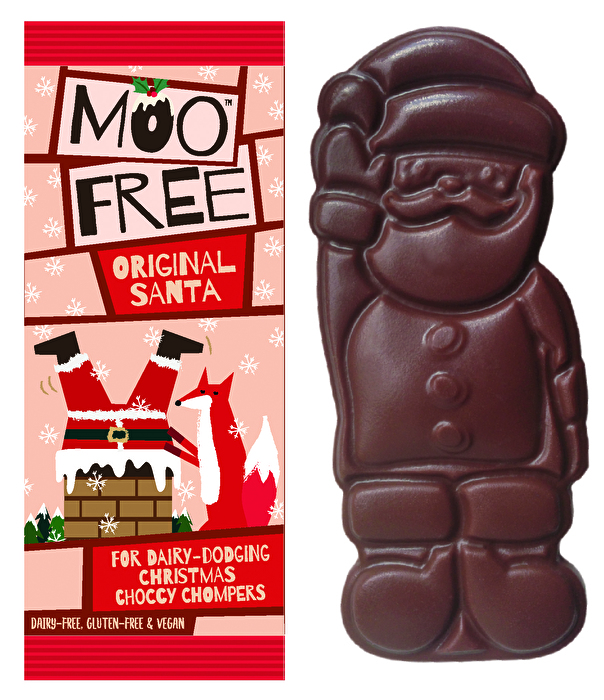 Moo Free Weihnachtsmann aus feinster veganer Bio-Schokolade