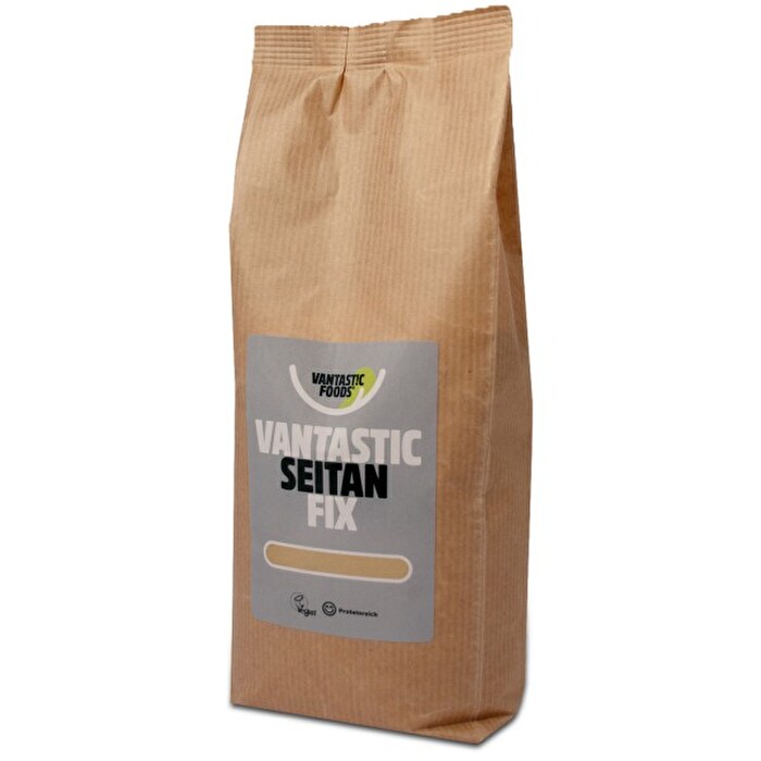 Das Seitan Fix Pulver 750g von Vantastic Foods macht die Herstellung von Seitan zum Kinderspiel.