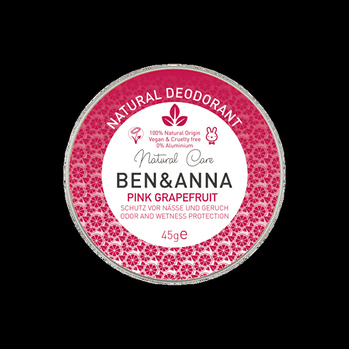 Die Deo Creme Pink Grapefruit von Ben & Anna duftet paradiesisch anregend und schützt wirksam vor Nässe und Geruch.