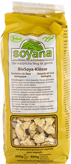Die Soya Klösse - Soja Würfel von Soyana lassen sich leicht weiter verarbeiten und individuell einsetzen.