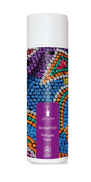Bioturms Shampoo Fettiges Haar unterstützt durch Zinksalz die Normalisierung der Kopfhaut und verzögert das Nachfetten.