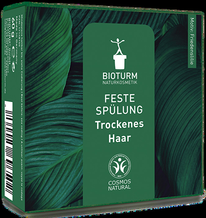 Die Feste Spülung für Trockenes Haar von Bioturm sorgt für geschmeidigen Glanz und verbesserte Kämmbarkeit.