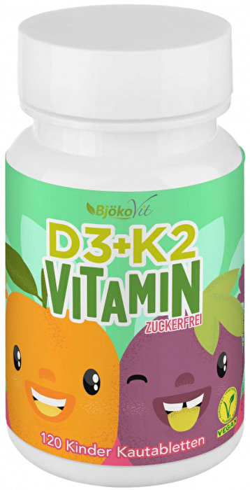 Die Vitamin D3 + K2 Kinder Kautabletten jetzt bei kokku im Onlineshop kaufen