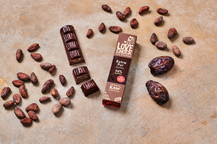 Riegel °Extra Pur 94% Kakao° von Lovechock günstig im Veganshop bei kokku-online.de bestellen.