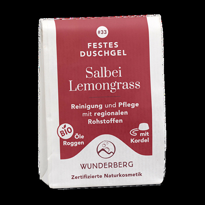 Festes Duschgel Salbei Lemongrass von Wunderberg günstig im Veganshop bei kokku-online.de bestellen.