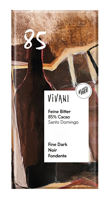 Die Feine Bitter von Vivani mit 85% Kakaoanteil ist ein Highlight für alle Liebhaber edler Bitter Schokolade.