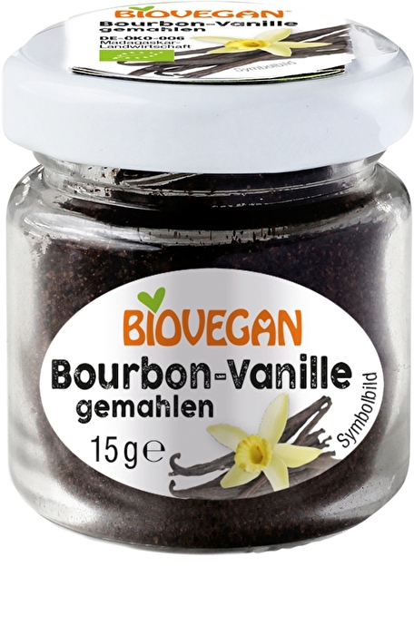 15 Gramm reinste Biovegan Bourbon-Vanille stecken in diesem Glas.