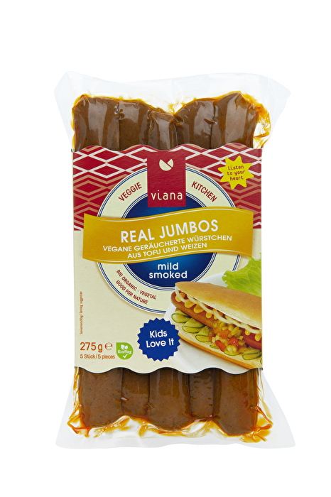 Real Jumbos Hot Dog Würste von Viana günstig bei Kokku im Veganshop kaufen!