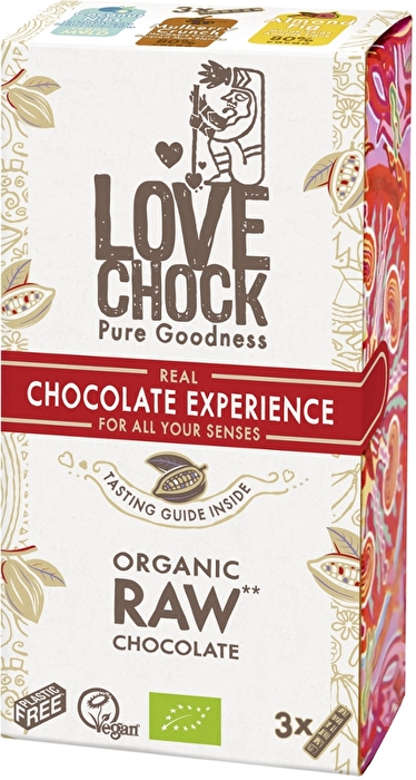 Lovechocks Real Chocolate Experience Geschenkbox lässt Dich und Deine Liebsten echte, rohe Schokolade mit allen Sinnen erleben.