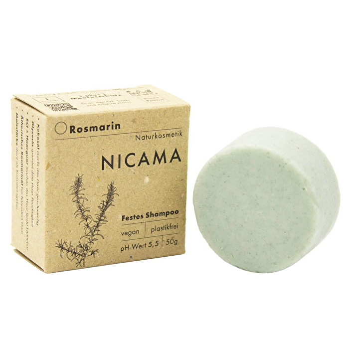 Das feste Shampoo Rosmarin von NICAMA ist ein echter Haarverwöhner und frei von Silikonen, Parabenen und anderen bedenklichen Inhaltsstoffen.