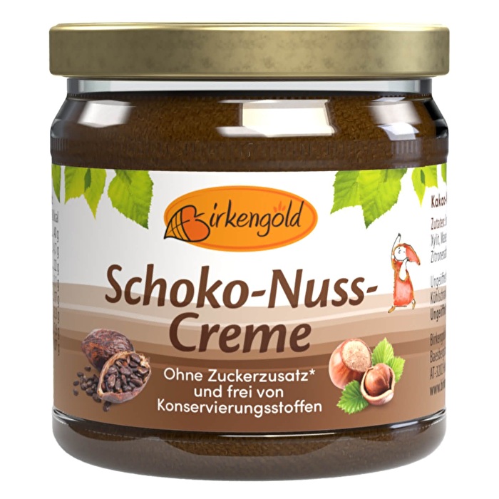 ür die Schoko Nuss Creme von Birkengold kommt Xylit als natürlicher Zuckerersatz zum Einsatz.