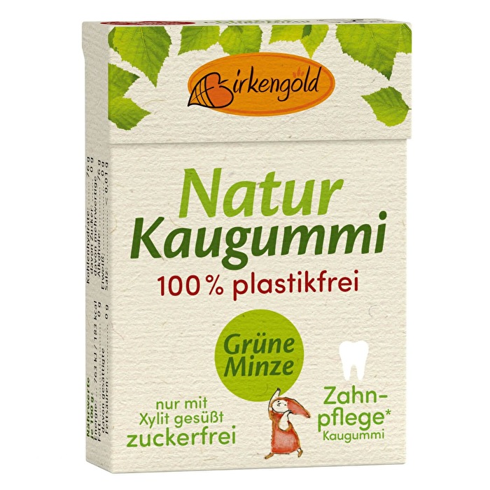 Xylit Kaugummi Box °Grüne Minze Natur° von Birkengold günstig bei Kokku im Veganshop kaufen!