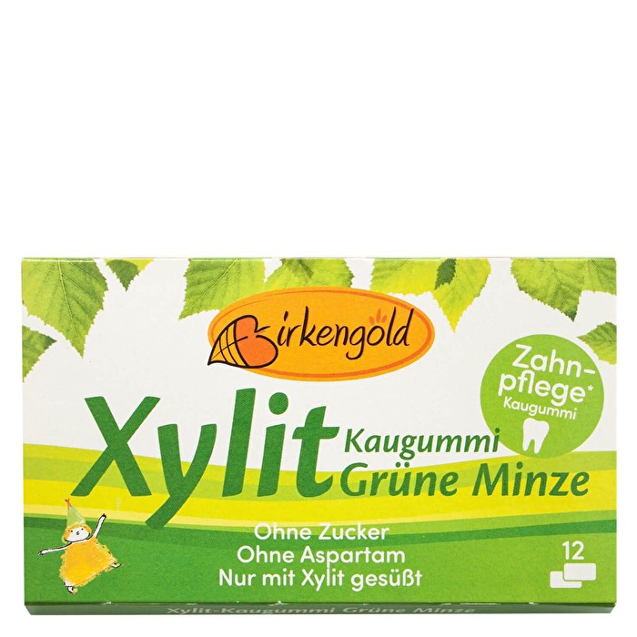 Xylit Kaugummi °Grüne Minze° von Birkengold günstig bei Kokku im Veganshop kaufen!