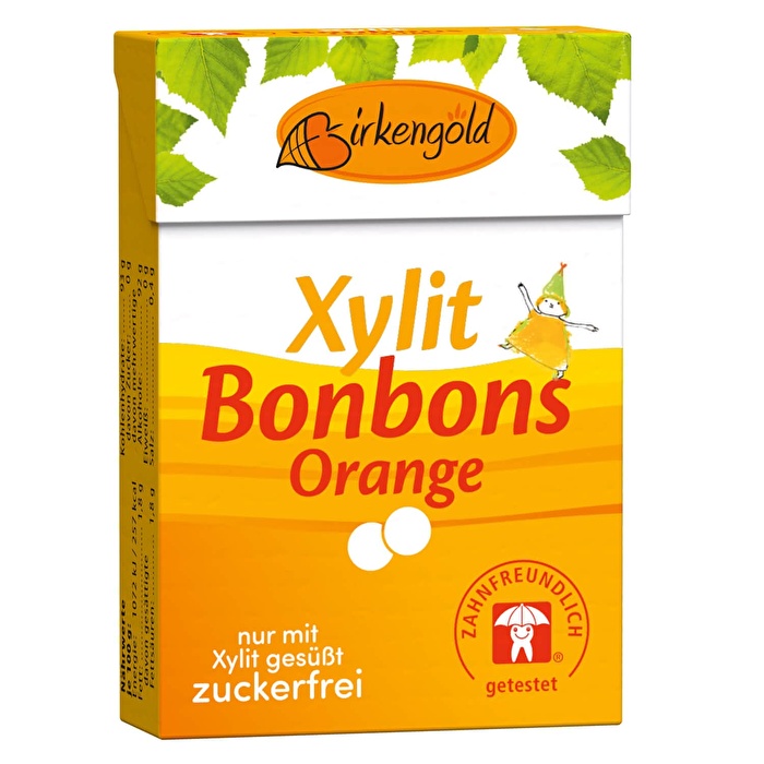 Xylit Bonbons Orange von Birkengold günstig bei Kokku im Veganshop kaufen!
