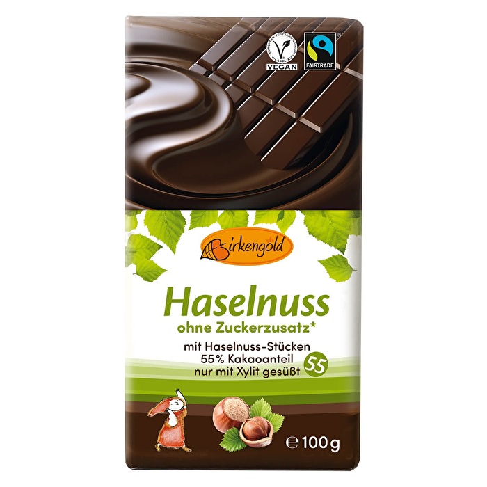 Zartbitter Schokolade Haselnuss von Birkengold günstig bei Kokku im Veganshop kaufen!