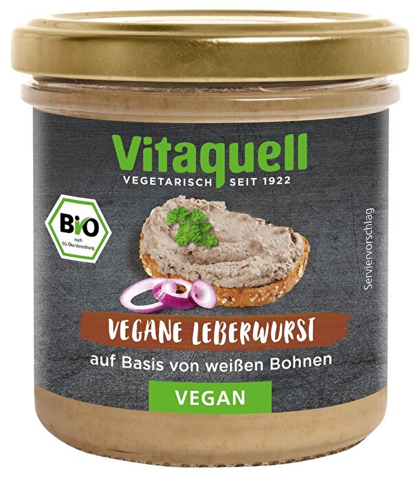 Die Bio Vegane Leberwurst von Vitaquell ist streichzart und hat einen herrlich deftigen, würzigen Geschmack. D