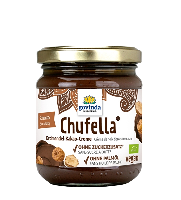 Die Chufella - Erdmandel-Kakao-Creme von Govinda wird allen Naschkatzen eine besonders schmackhafte Brotzeit bereiten