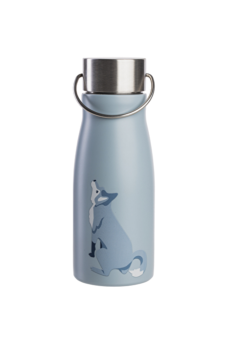Die Trinkflasche Kids Wolf von Tranquillo hält bei allen Abenteuern des Alltags die Getränke schön warm oder angenehm kühl.