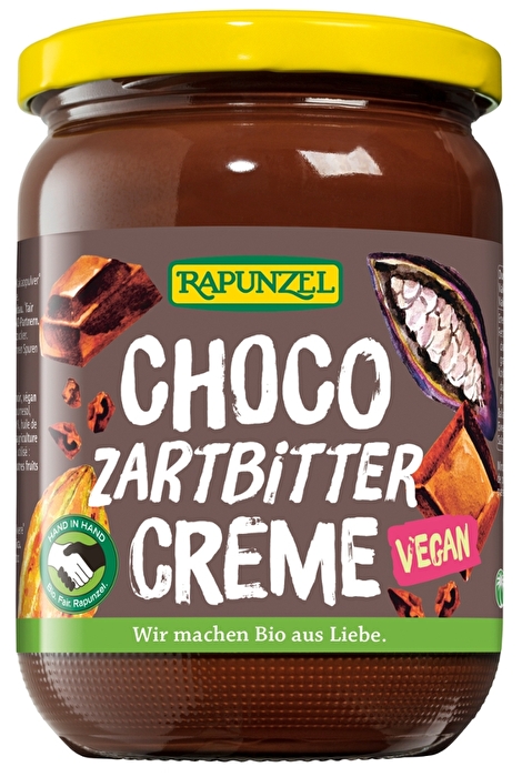 Choco Zartbitter Schokoaufstrich von Rapunzel schenkt mit 20% feinstem aromatischem Kakao allen Schokoherzen eine zart schmelzende, intensiv schokoladige Creme, die einfach köstlich ist!