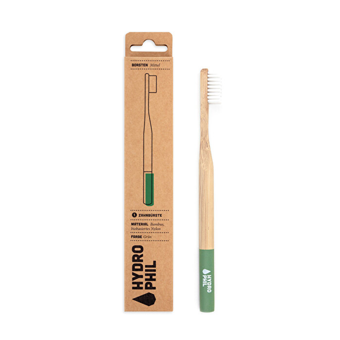 Zahnbürste Bambus Grün mittel von Hydrophil günstig bei Kokku im Veganshop kaufen!