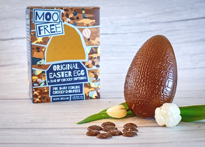 Das °Original° Schokoladen Osterei von Moo Free ist ein leckeres milchfreies Schokoladen-Osterei und das perfekte Geschenk fürs Osterkörbchen.
