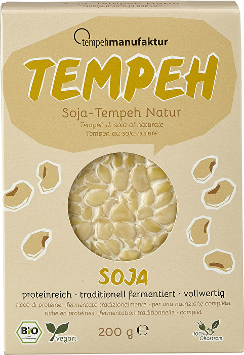 Der Bio-Tempeh Natur von Tempehmanufaktur ist der ideale Tempeh, wenn es um klassische Gerichte geht.