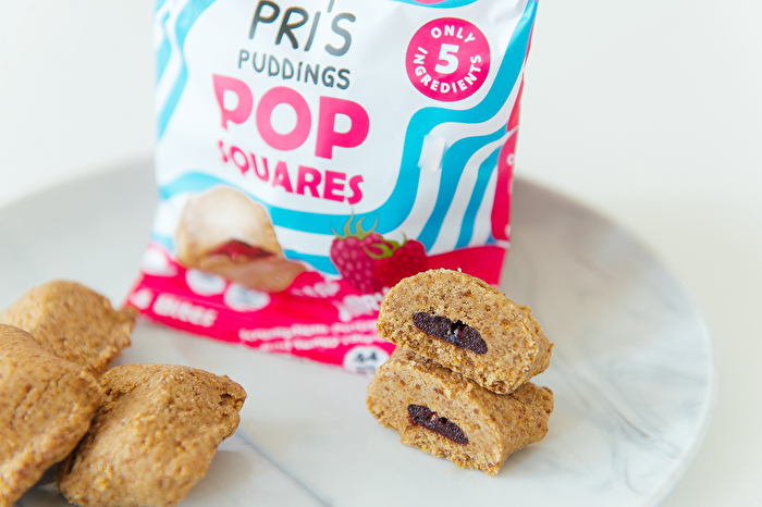 Pop Squares °Raspberry Jam° von Pri's Puddings günstig bei kokku-online.de kaufen.
