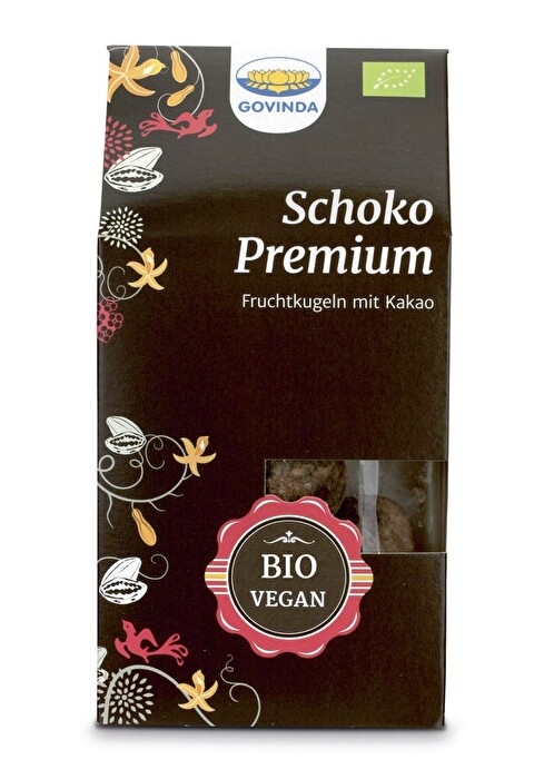 In den Schoko Premium Kugeln von Govinda wird die natürliche Süße der Datteln mit zartschmelzender Kakaobutter vereint.