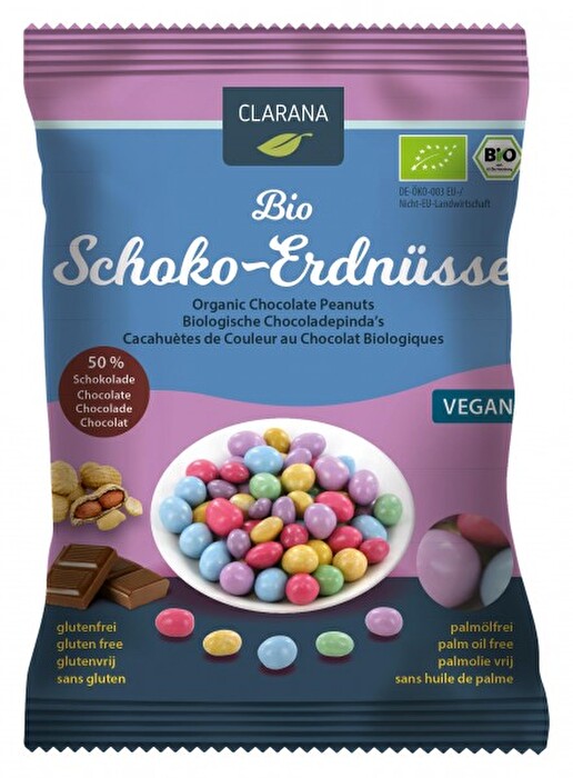 Die Bio Schoko Erdnüsse von Clarana sind ein ganz besonderer Festschmaus für alle Leckermäuler, die von Schokolade und Erdnüssen nicht genug bekommen können