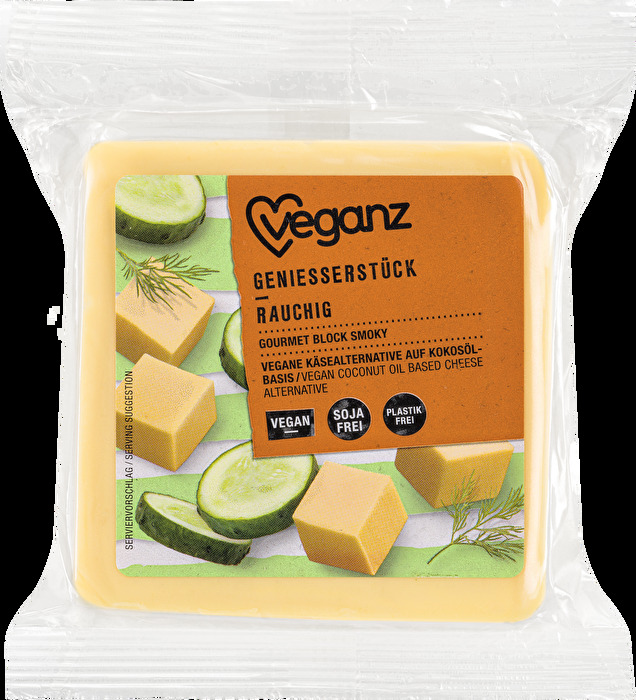 Das vielseitige Geniesserstück Rauchig von Veganz kann wirklich alle davon überzeugen, dass Käsegenuss nicht mehr mit Tierleid verbunden sein muss.
