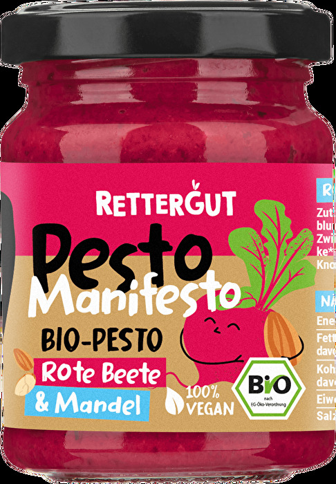 Das Bio-Gemüsepesto Rote Beete mit Mandel von Rettergut ist eine Liebeserklärung an's Gemüse: Denn in diesem Pesto steckt gerettetes Gemüse, das für den Markt nicht perfekt genug gewachsen ist.