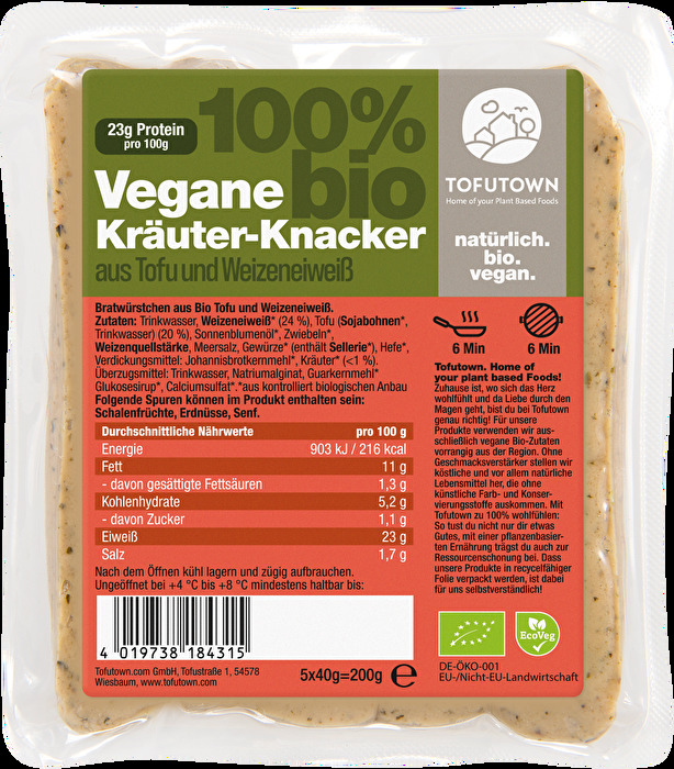 Die veganen Kräuter-Knacker von TOFUTOWN sind sowohl im Sommer als auch im Winter eine absolute Bereicherung für deine Mahlzeiten.