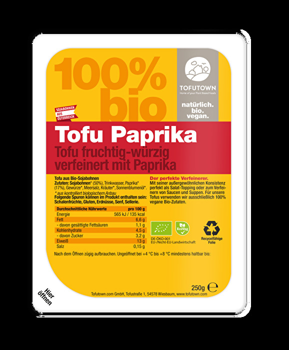 Der Tofu Paprika von TOFUTOWN ist wirklich eine Besonderheit und pimpt deine Gerichte mit seinem fruchtig-würzigem Geschmack.
