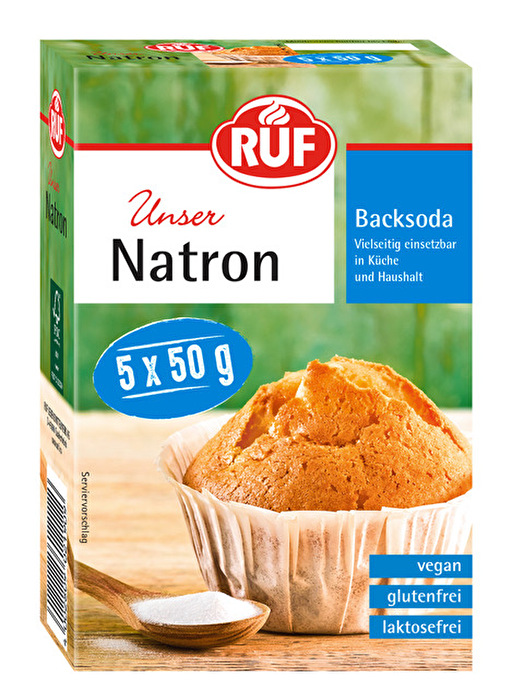 Das Natron von RUF kann vielseitig eingesetzt werden in der Küche und im Haushalt.