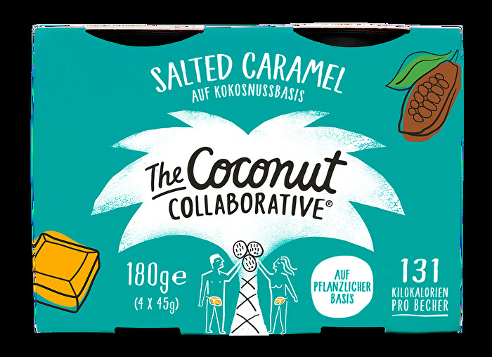 Das Dessert Salted Caramel auf Kokosnussbasis von The Coconut Collaborative schenkt Dir die absolut himmlische Geschmackswelt des salzigen Karamell in einem cremigen veganen Pudding.