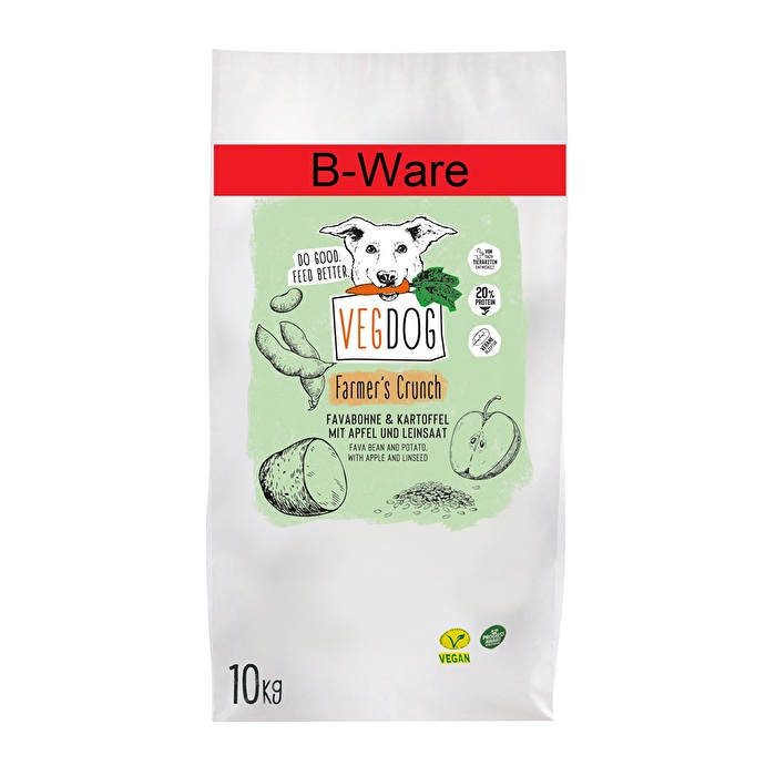 Das Farmers Crunch im 10 kg Beutel von VEGDOG ist für alle, die sich von dem hochwertigen Trockenfutter bereits überzeugt haben.