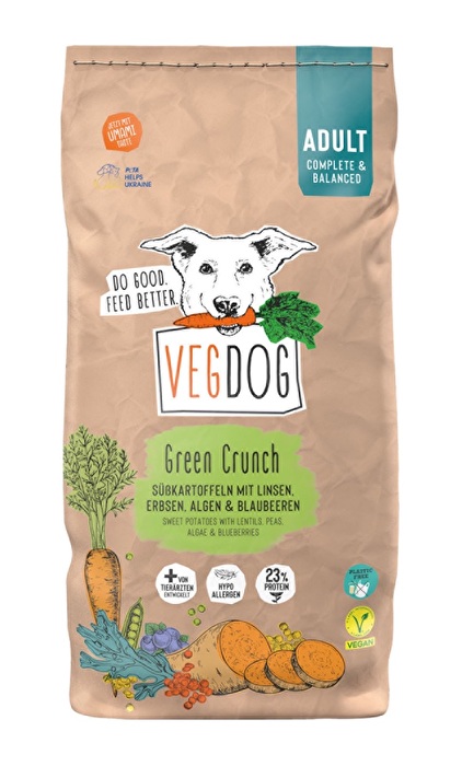 Das Green Crunch 10kg von Vegdog vereint das Beste, was in veganem Hundefutter enthalten sein kann!