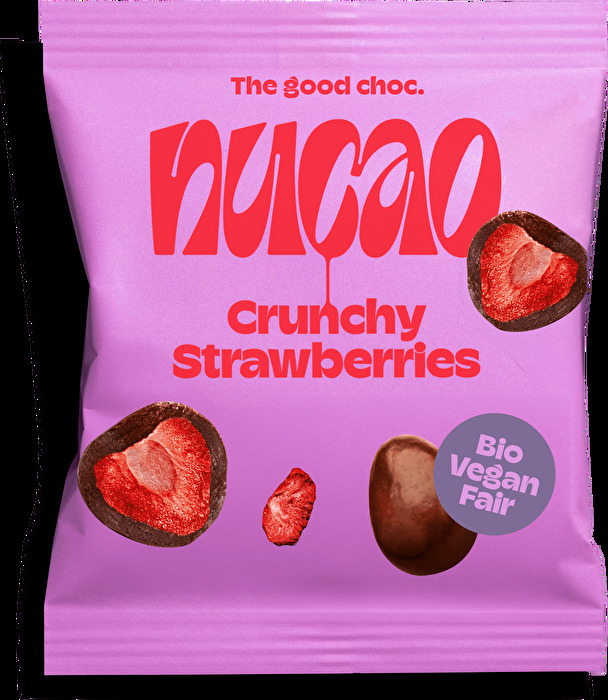 Die Crunchy Strawberries von nucao sind ein toller, süßer Snack für zwischendurch.
