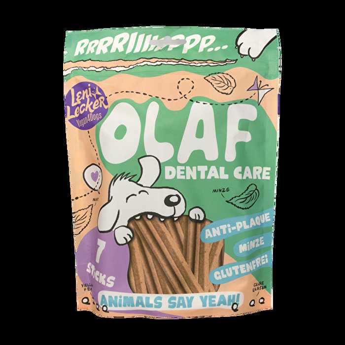 Die OLAF Dental Care Leckerlies von Vegan4Dogs verhelfen deinem Vierbeiner frischem Atem.