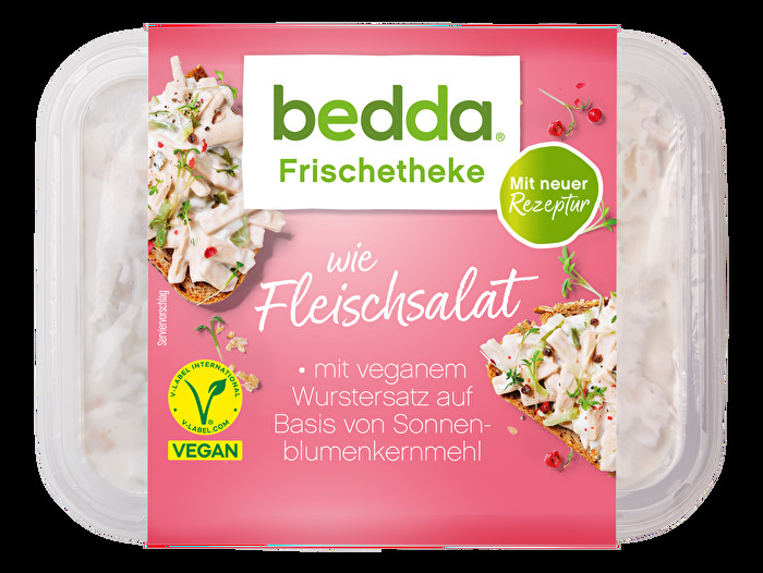 Wir präsentieren den neuen Stern am veganen Lebensmittelhimmel: Feinkost Fleischsalat von Bedda.