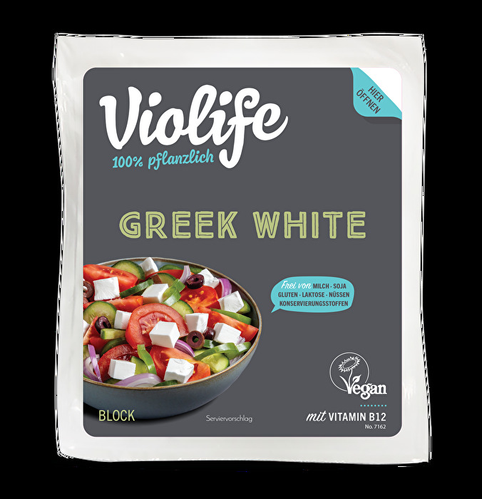 Die Konsistenz des Greek White von Violife zählt zu den beliebtesten der Welt.