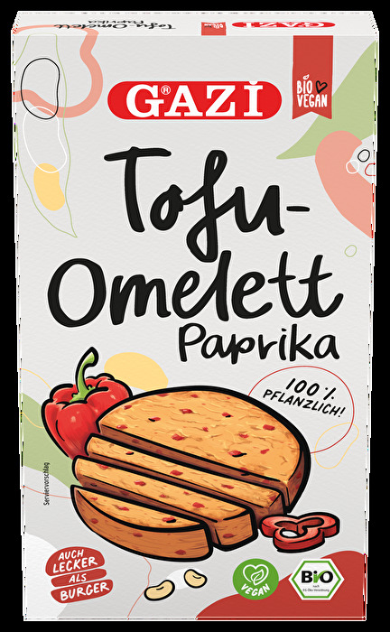 Das luftig leckere Tofu Omelett Paprika von GAZI ist ein kleiner Alleskönner.