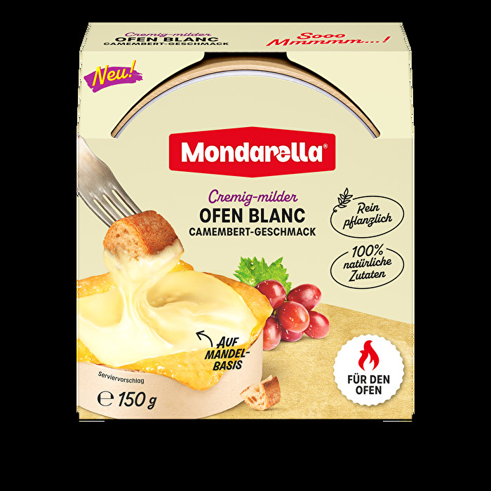 Der cremig-milde Ofen Blanc von Mondarella lädt sowohl allein als auch in Gesellschaft zu einem gemütlichen Abend voller Dippen, Teilen und Genießen ein.