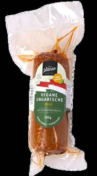 Die Vegane Ungarische Mild von planeo gibt es auch auf Kichererbsenbasis.