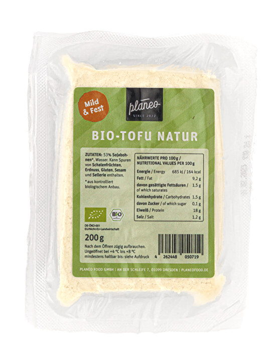 Mild, saftig und lecker - der Bio Tofu Natur von planeo!