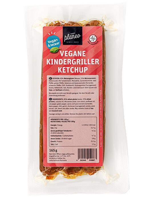 Die Veganen Kindergriller Ketchup von planeo sind der neue Hit auf jeder Kinderparty!