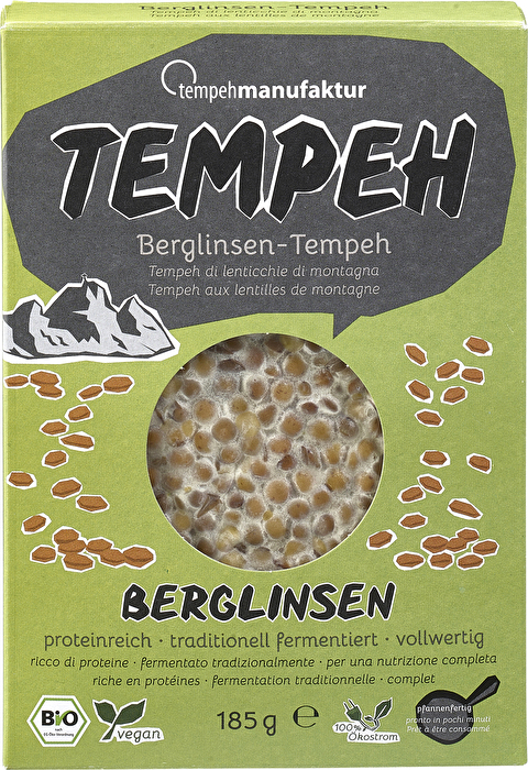 Entdecke die Vielseitigkeit und den authentischen Geschmack dieses Berglinsen-Tempeh von der Tempehmanufaktur und bereichere deine Mahlzeiten auf natürliche Weise!